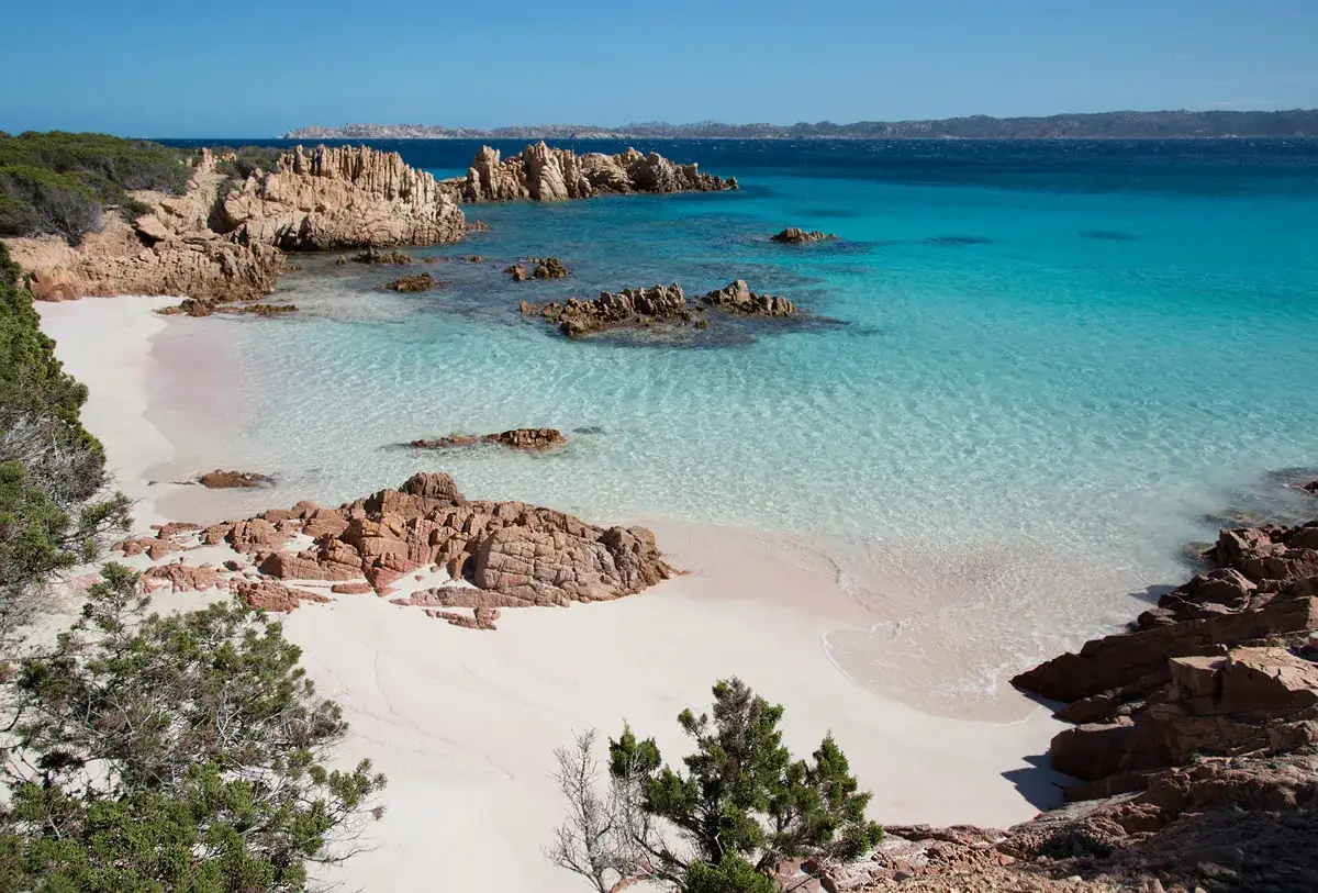 Spiaggia rosa e acque cristalline, un angolo di paradiso da scoprire tra le meraviglie da vedere alla Maddalena.